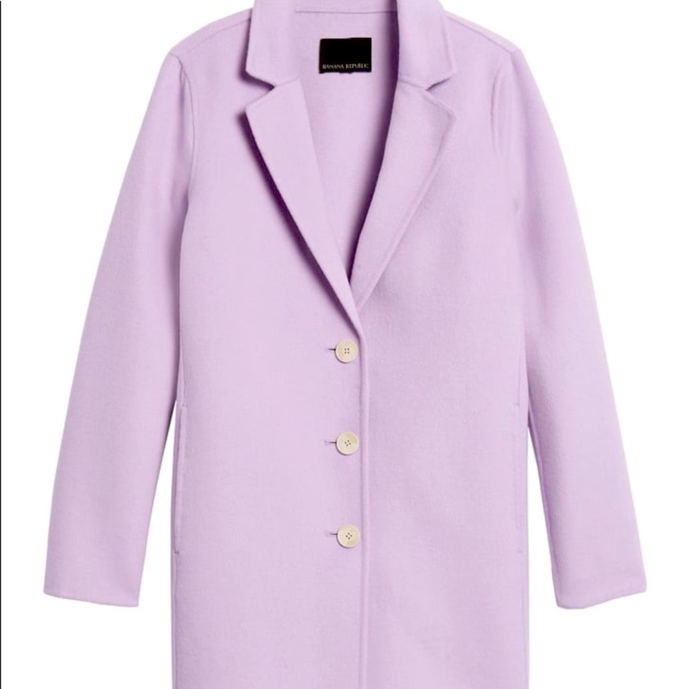 Banana Republic Double-Faced Lavender Top Coat